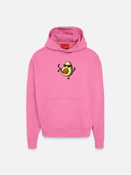 Karaté Avocat - Sweat à capuche bio épais oversize fabriqué en UE - AURA PINK