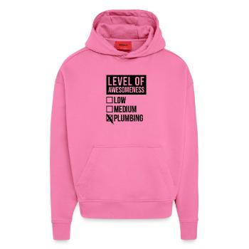 Klempner Klempner Klempner Klempner - Hoodie- made by SPREAD  - AURA PINK - Vorne - Dylan (187cm)