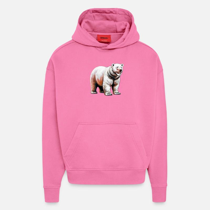 Weißer Eisbär - Hoodie- made by SPREAD  - AURA PINK