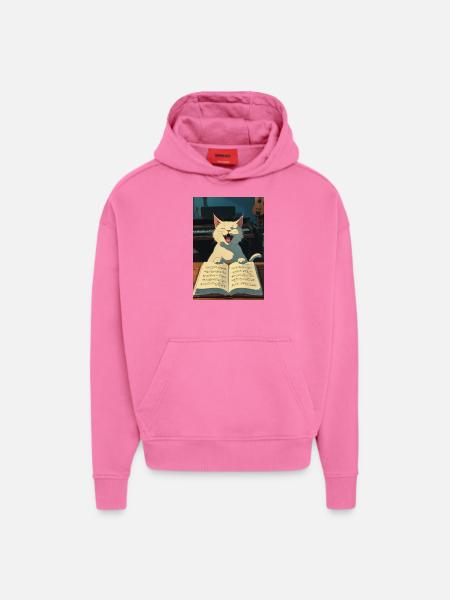 Süßes Kätzchen singt - Hoodie- made by SPREAD - AURA PINK