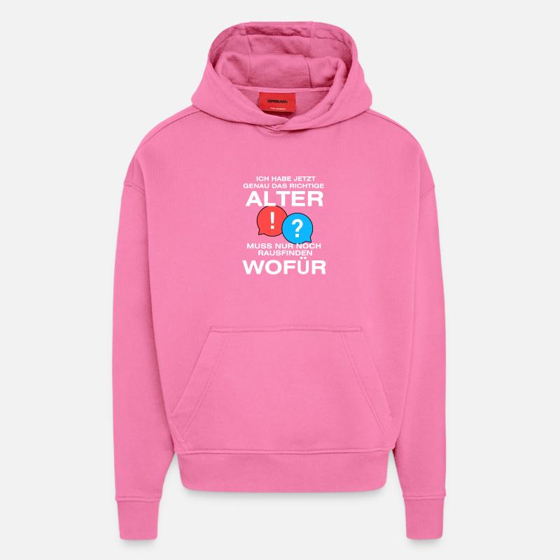 Genau das richtige Alter Chatblasen - Hoodie- made by SPREAD  - AURA PINK