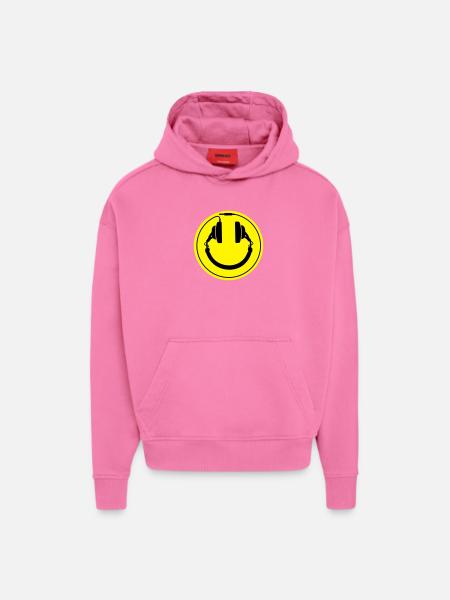 Smiley-Kopfhörer - Hoodie- made by SPREAD - AURA PINK
