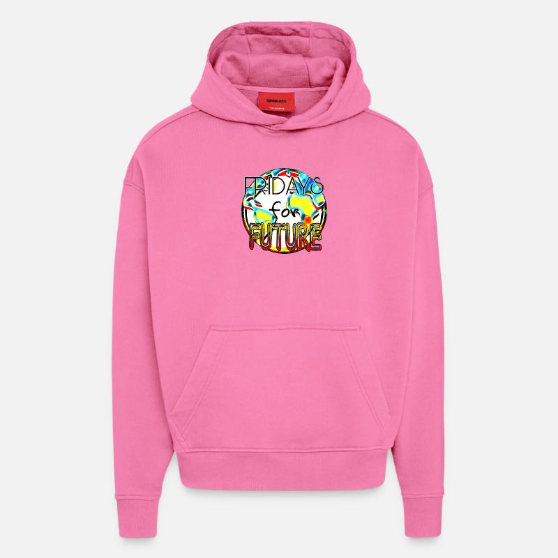 Klimaschutz Statement Farbenkunst - Hoodie- made by SPREAD  - AURA PINK