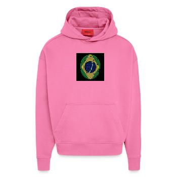 Brasilien Brasil Rio de Janeiro Copacabana Amazona - Hoodie- made by SPREAD  - AURA PINK - Vorne - Dylan (187cm)