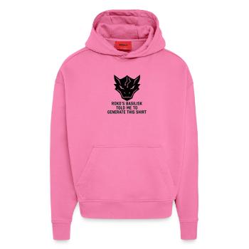 Generated by the Basilisk - Hoodie- made by SPREAD  - AURA PINK - Vorne - Dylan (187cm)
