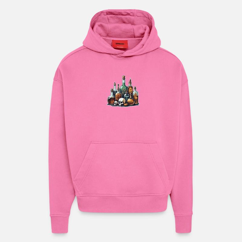 Alchemie Fläschchen Schädel Design - Hoodie- made by SPREAD  - AURA PINK