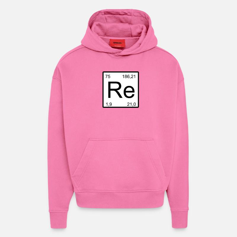Symbole de la Période Minimale - Sweat à capuche bio épais oversize fabriqué en UE - AURA PINK