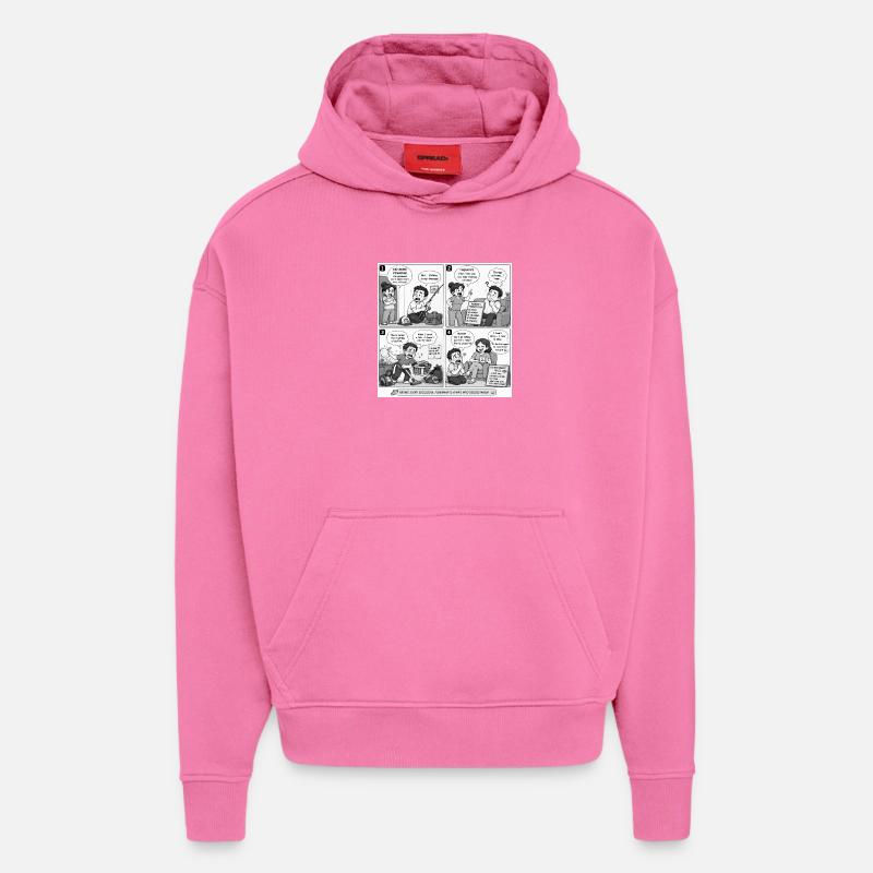 Fishing Therapy: A Comic Dilemma - Hoodie- made by SPREAD  - AURA PINK