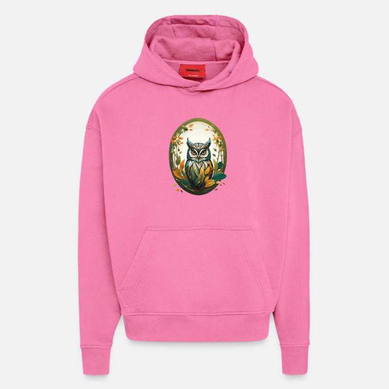Eule - Hoodie- made by SPREAD  - AURA PINK