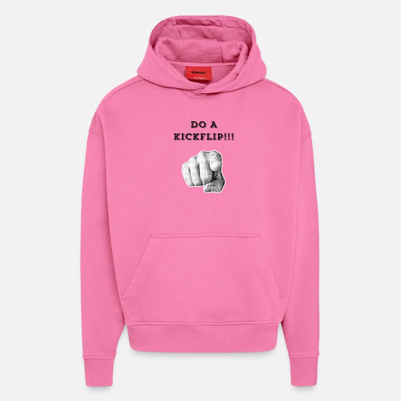 Mach einen Kickflip !! - Hoodie- made by SPREAD  - AURA PINK