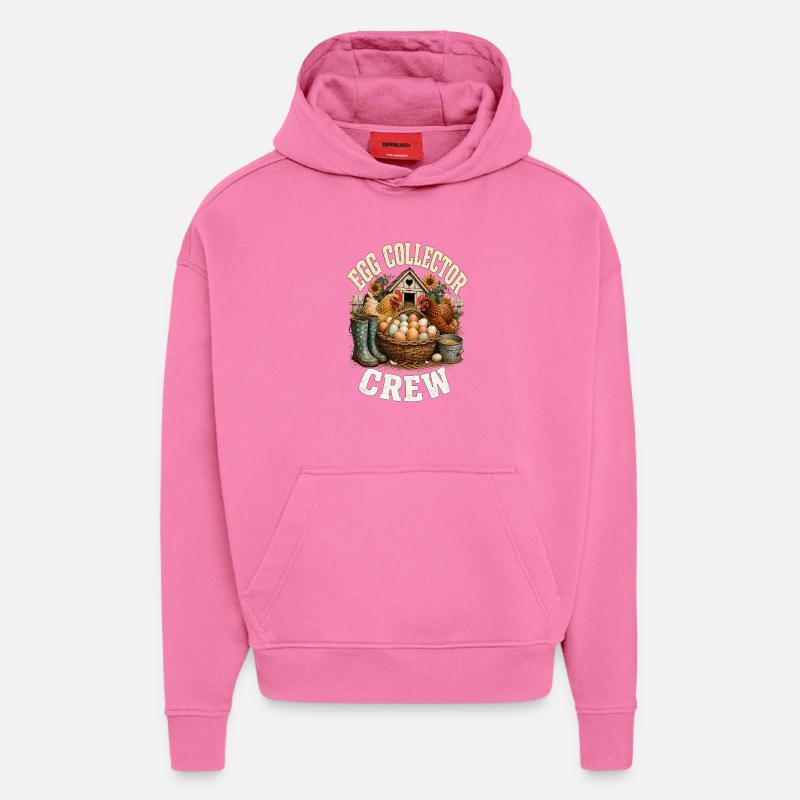 EGG COLLECTOR CREW - Hoodie- made by SPREAD - AURA PINK