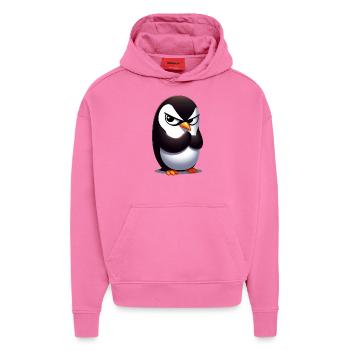 Pinguin Lustige Tiere - Hoodie- made by SPREAD  - AURA PINK - Vorne - Dylan (187cm)