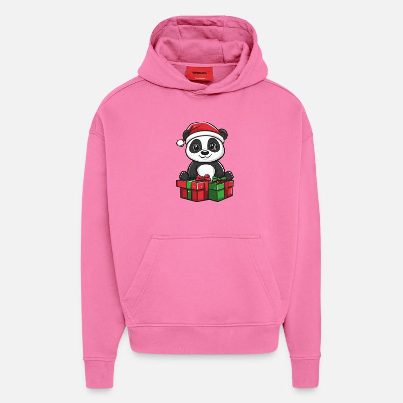 Panda Weihnachten Geschenke - Hoodie- made by SPREAD  - AURA PINK