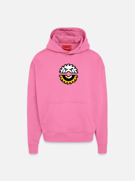 Circular Saw Face Graphic - Hoodie- made by SPREAD  - AURA PINK