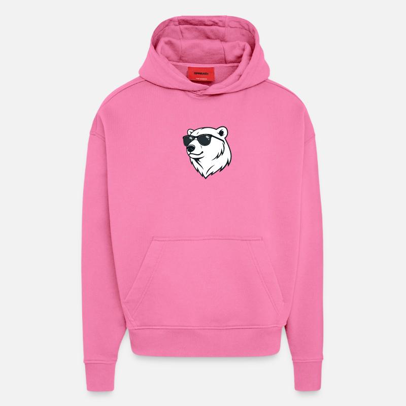 Eisbär Dunkle Brille - Hoodie- made by SPREAD  - AURA PINK