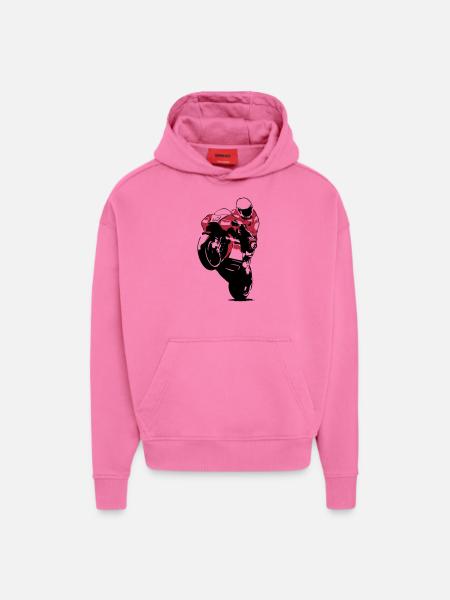 Moto-GP Racing - Hoodie- made by SPREAD  - AURA PINK
