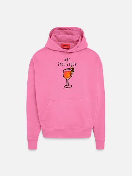 Illustration,Glass, Cocktail,Spritz,Joyride - Hoodie- made by SPREAD  - AURA PINK