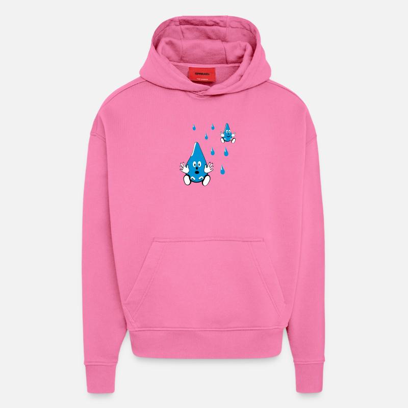 Kleine Wassertropfen Freunde - Hoodie- made by SPREAD - AURA PINK