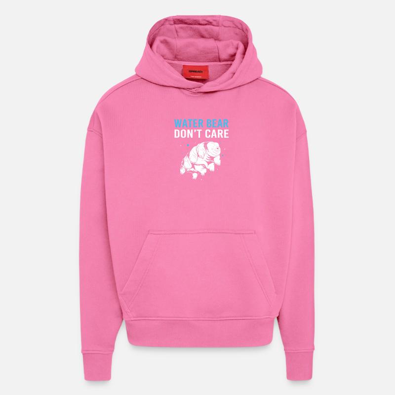 Tardigrade Ours d’eau tardigrade Tardigrade - Sweat à capuche bio épais oversize fabriqué en UE - AURA PINK