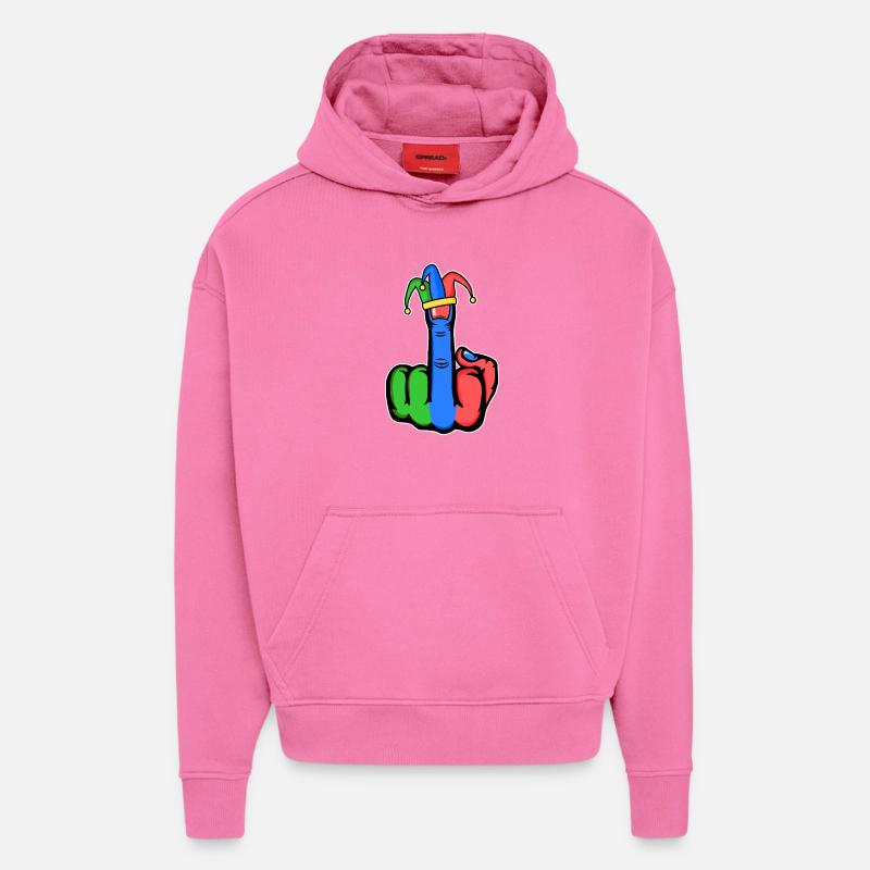 Mittelfinger Stingerfinger Karneval - Hoodie- made by SPREAD - AURA PINK