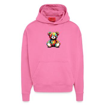 Orso orsacchiotto Teddybär - Hoodie- made by SPREAD  - AURA PINK - Vorne - Dylan (187cm)
