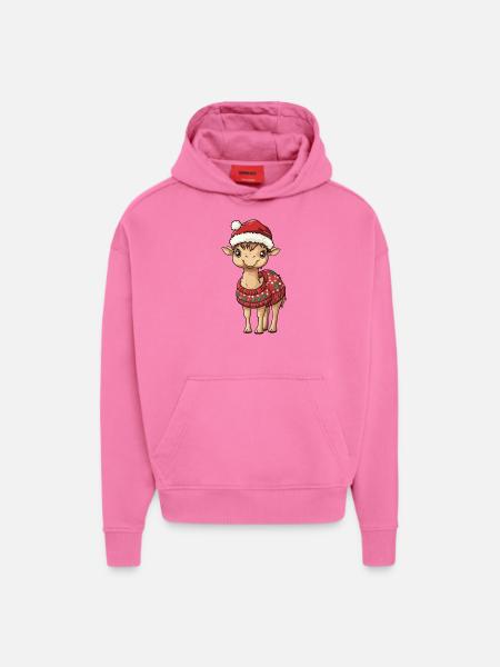 Camel Christmas Comic - Hoodie- made by SPREAD - AURA PINK