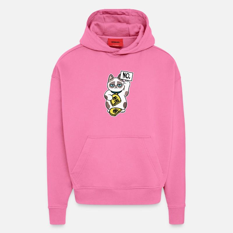 Unglückliches Katzen-Design - Hoodie- made by SPREAD  - AURA PINK