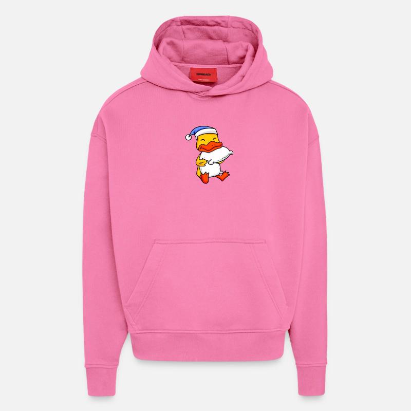 Canard Bébé - Sweat à capuche bio épais oversize fabriqué en UE - AURA PINK
