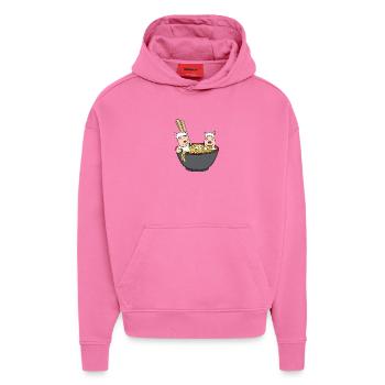 Kawaii Japan Schaf Ramen - Hoodie- made by SPREAD  - AURA PINK - Vorne - Dylan (187cm)