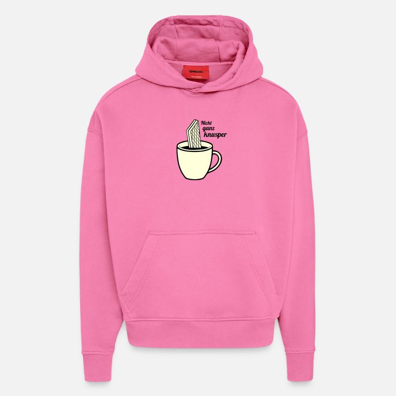 Pas tout à fait croquant - Sweat à capuche bio épais oversize fabriqué en UE - AURA PINK