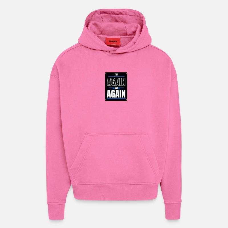 Try again - Hoodie- made by SPREAD  - AURA PINK