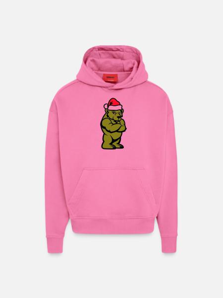 Bear Comic Christmas - Hoodie- made by SPREAD  - AURA PINK