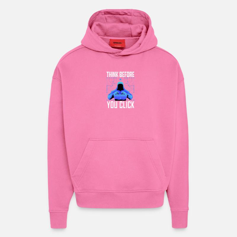 Hacker-Hacker-Hacker-Programmierer Linux Cybersicherheitsdaten - Hoodie- made by SPREAD  - AURA PINK