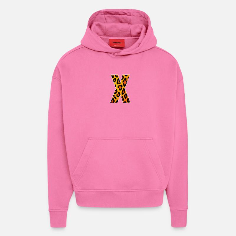 Leopard X Pattern - Hoodie- made by SPREAD  - AURA PINK