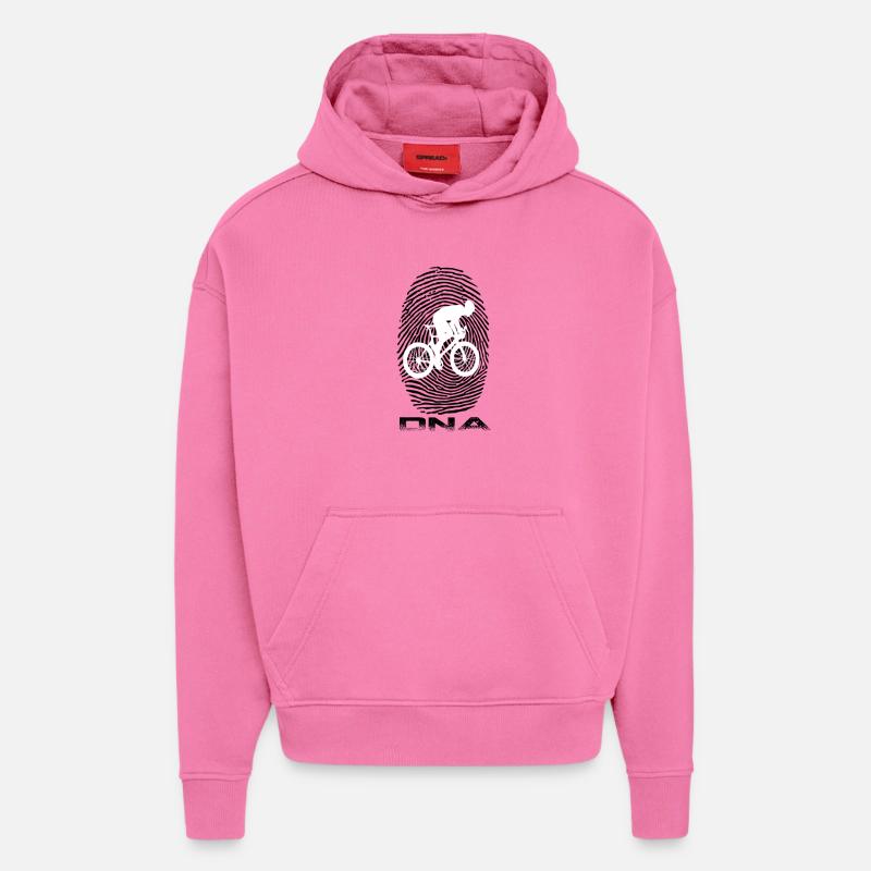 Vélo - Sweat à capuche bio épais oversize fabriqué en UE - AURA PINK
