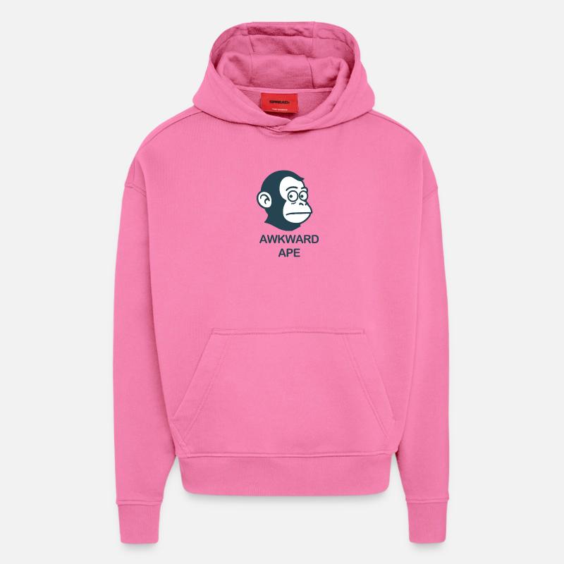 Awkward_Ape Chemise avec le logo - Sweat à capuche bio épais oversize fabriqué en UE - AURA PINK