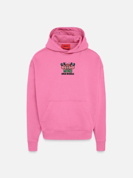 Mind Over Muscles - Hoodie- made by SPREAD  - AURA PINK