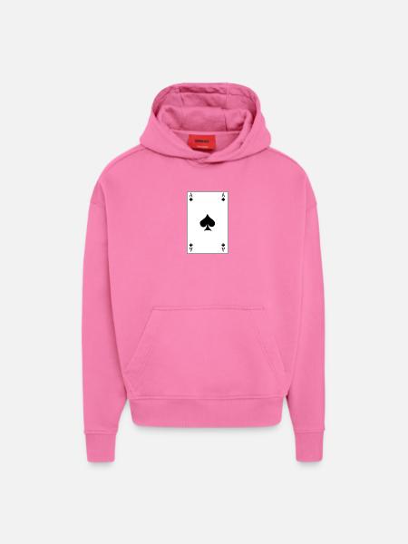 Spielkarte Pik-Ass - Hoodie- made by SPREAD - AURA PINK