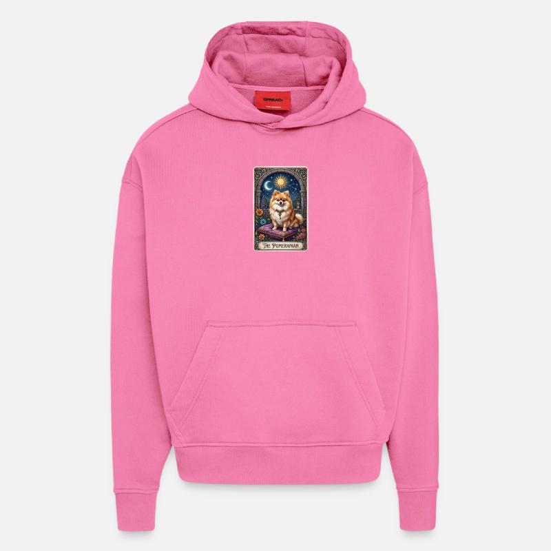 Pomeranian Moon Sun Magic - Hoodie- made by SPREAD - AURA PINK