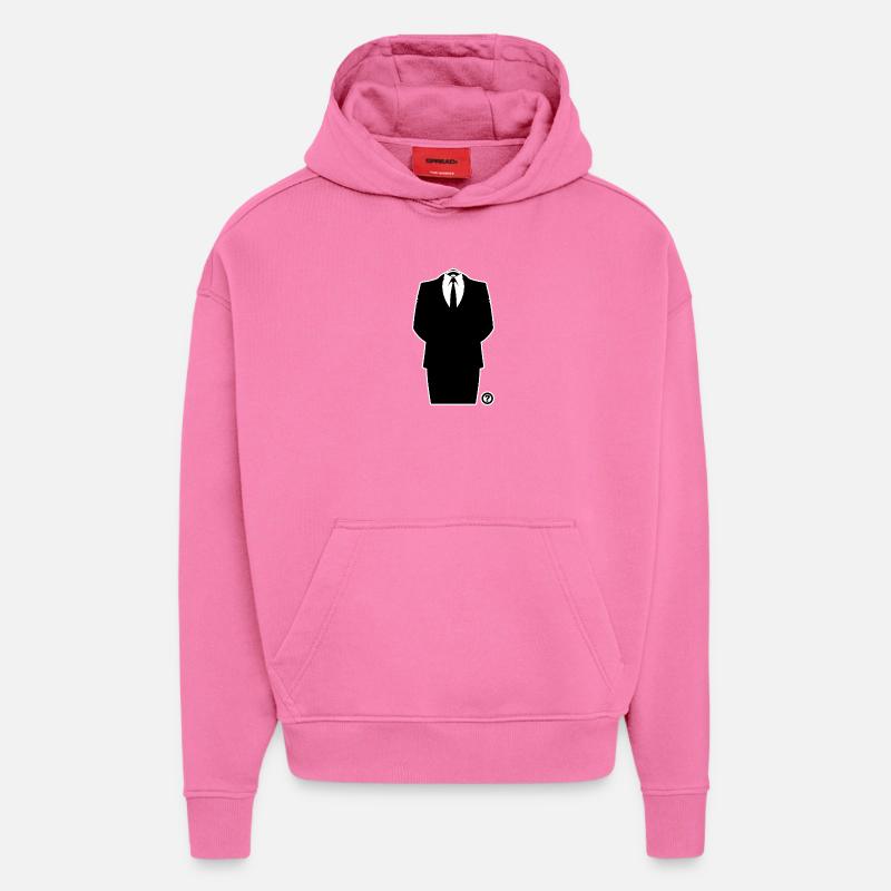 Anon Suit – Déclaration collective d’un hacker anonyme - Sweat à capuche bio épais oversize fabriqué en UE - AURA PINK