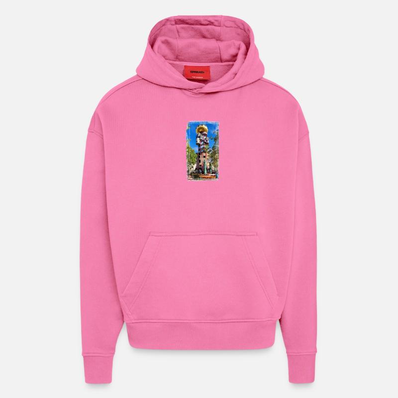 Hundertwasserturm beim Kuchlbauer - Hoodie- made by SPREAD  - AURA PINK