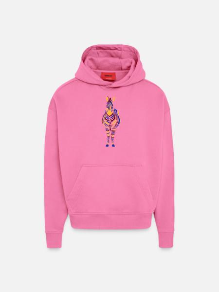 Zebra bunt 3-farbig - Hoodie- made by SPREAD - AURA PINK