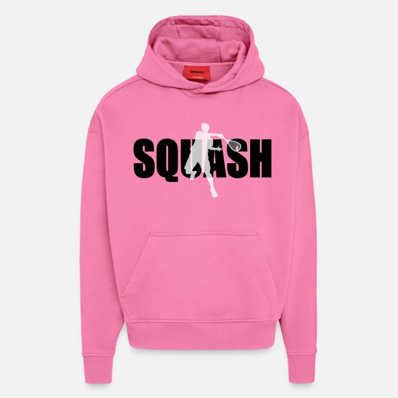 Squash - Sweat à capuche bio épais oversize fabriqué en UE - AURA PINK