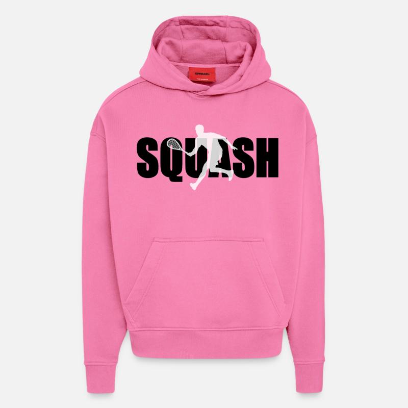 Squash - Sweat à capuche bio épais oversize fabriqué en UE - AURA PINK