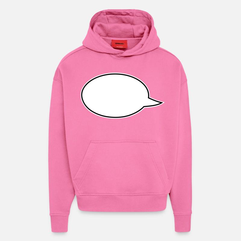 Sprechblasen Comic links - Hoodie- made by SPREAD  - AURA PINK