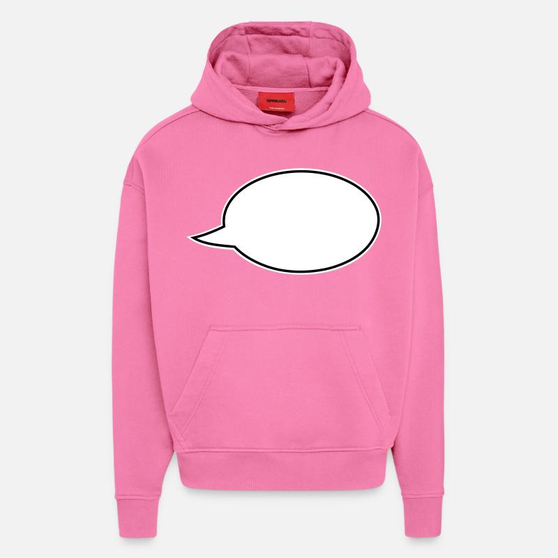 Sprechblase Comic rechts - Hoodie- made by SPREAD  - AURA PINK