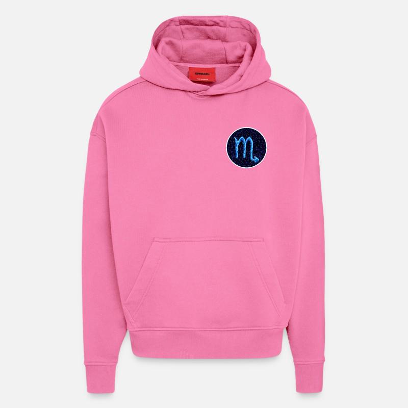 Scorpion - Sweat à capuche bio épais oversize fabriqué en UE - AURA PINK