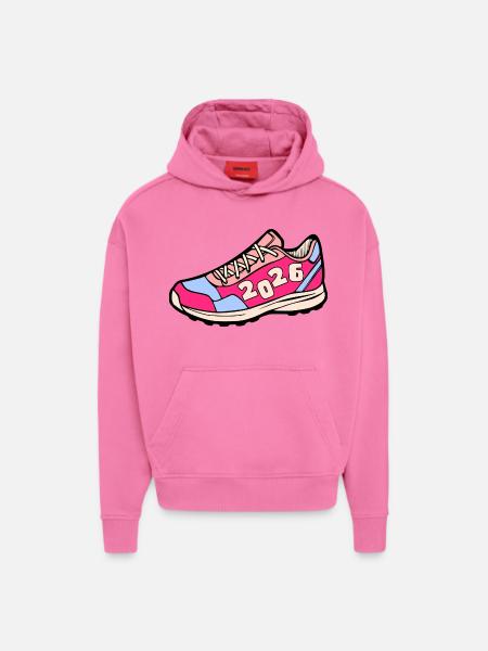 RUNNING 2026 - Hoodie- made by SPREAD - AURA PINK