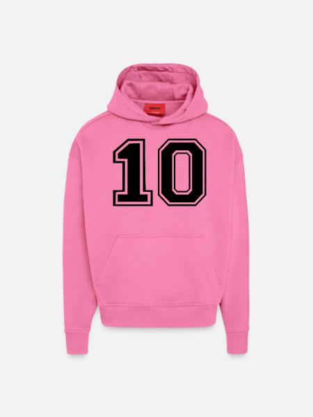 10 - Sweat à capuche bio épais oversize fabriqué en UE - AURA PINK
