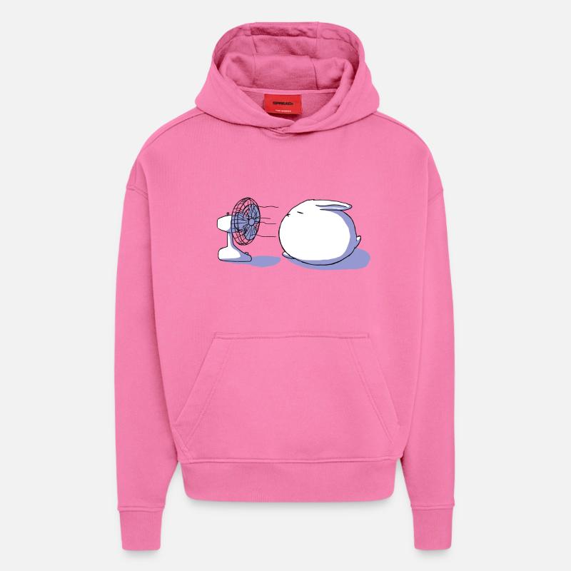 Trop chaud ! - Sweat à capuche bio épais oversize fabriqué en UE - AURA PINK
